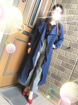 「おとなコーデ」｜「アイテム（トレンチコート）」を使った、さち(=^ェ^=)さん（レディース・153cm）の秋コーディネート