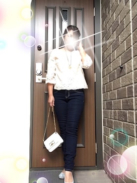 「JUSGLITTY（ジャスグリッティー）のアイテム（バッグ）」を使った、さち(=^ェ^=)さん（レディース・153cm）の夏コーディネート