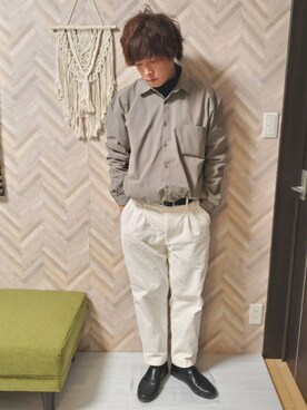 「CASPER JOHN（キャスパージョン）のアイテム（スリッポン）」を使った、Jelly→sさん（メンズ・173cm）の冬コーディネート