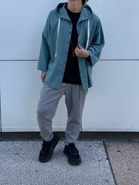 「OURET（オーレット）のアイテム（トップス）」を使った、yuto。さん（メンズ・169cm）の夏コーディネート