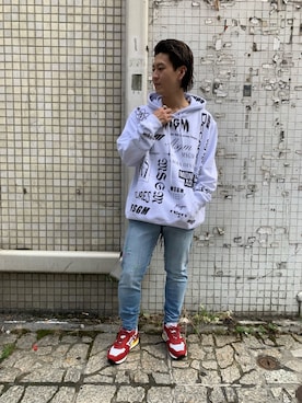 「MSGM（エムエスジーエム）のアイテム（トップス）」を使った、yuto。さん（メンズ・169cm）の夏コーディネート