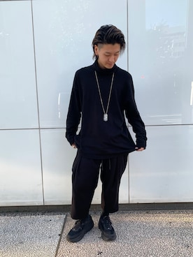 「OURET（オーレット）のアイテム（パンツ）」を使った、yuto。さん（メンズ・169cm）の秋コーディネート