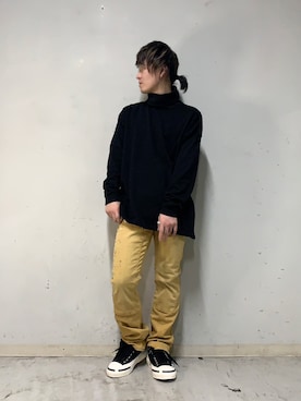 「Yohji Yamamoto（ヨウジヤマモト）のアイテム（シューズ）」を使った、yuto。さん（メンズ・169cm）の秋コーディネート