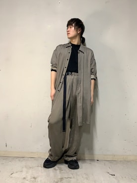 「ISAMU KATAYAMA BACKLASH（イサムカタヤマバックラッシュ）のアイテム（シャツ/ブラウス）」を使った、yuto。さん（メンズ・169cm）の秋コーディネート