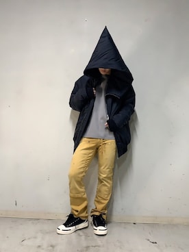 「Yohji Yamamoto（ヨウジヤマモト）のアイテム（シューズ）」を使った、yuto。さん（メンズ・169cm）の秋コーディネート
