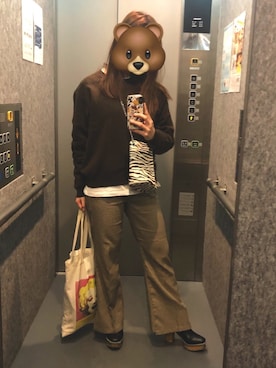 「BROWN」｜「アイテム（ブーツ）」を使った、m a oさん（レディース・158cm）の秋コーディネート