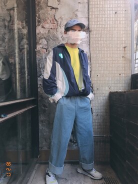 「PrettyNice （プリティナイス）のアイテム」を使った、劉光倢さん（メンズ・174cm）の冬コーディネート