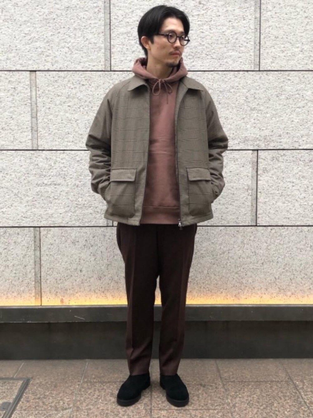 「RECOMMEND  ITEM STYLING、#SALE ITEMS」｜「BEAUTY&YOUTH UNITED ARROWSのBY サイドゴア ブーツ（ブーツ、ブラック系）」を使った、福田竜生さん（メンズ・176cm）の冬コーディネートの1枚目の写真