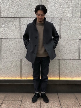 「RECOMMEND  ITEM STYLING」｜「アイテム（その他アウター）」を使った、福田竜生さん（メンズ・176cm）の冬コーディネート
