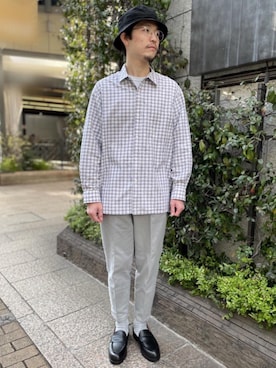 「Steven Alan（スティーブンアラン）のアイテム（帽子）」を使った、福田竜生さん（メンズ・176cm）の冬コーディネート