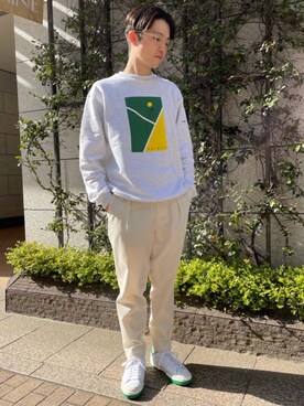 「PRINCE（プリンス）のアイテム」を使った、福田竜生さん（メンズ・176cm）の春コーディネート