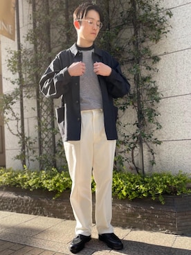 「Steven Alan（スティーブンアラン）のアイテム（カバーオール）」を使った、福田竜生さん（メンズ・176cm）の春コーディネート