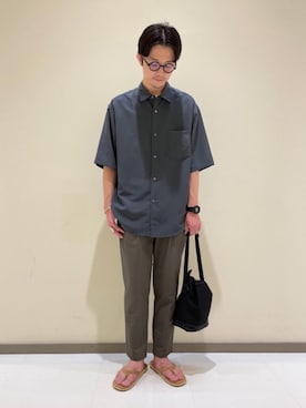 「RECOMMEND  ITEM STYLING」｜「アイテム（サンダル）」を使った、福田竜生さん（メンズ・176cm）の夏コーディネート
