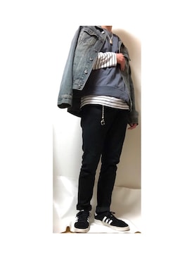 藍さん（メンズ・176cm）の春コーディネート
