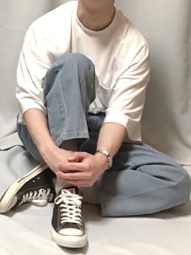 「Burner（バーナー）のアイテム（パンツ）」を使った、藍さん（メンズ・176cm）の春コーディネート