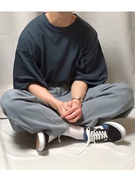 「Burner（バーナー）のアイテム（パンツ）」を使った、藍さん（メンズ・176cm）の春コーディネート