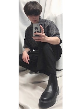 「asos（エイソス）のアイテム（ブーツ）」を使った、藍さん（メンズ・177cm）の夏コーディネート