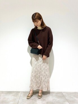 「SENSE OF PLACE by URBAN RESEARCH（センスオブプレイスバイアーバンリサーチ）の2WAYミラー付オサイフショルダーバッグ（ショルダーバッグ）」を使った、aさん（レディース・168cm）の秋コーディネート