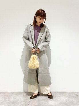 「SENSE OF PLACE by URBAN RESEARCH（センスオブプレイスバイアーバンリサーチ）のスクエアトウVカットフラットシューズ（その他シューズ）」を使った、aさん（レディース・168cm）の秋コーディネート