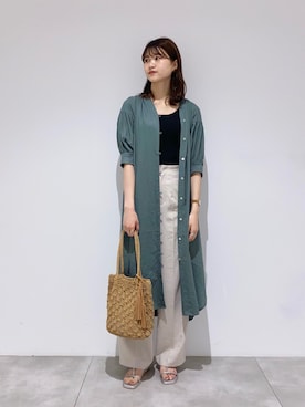 「RODE SKO（ロデスコ）のMARIA タッセルペーパーショルダー（ショルダーバッグ）」を使った、aさん（レディース・168cm）の春コーディネート