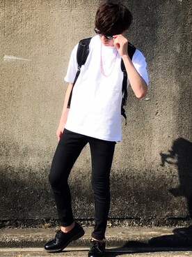 夏は白tシャツ 黒スキニーで決まり どっちもでしょ ぼくたくのお気に入りフォルダ Wear