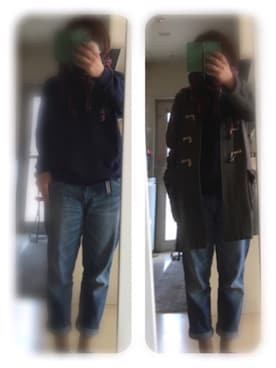 「earth music&ecology（アースミュージックアンドエコロジー）のアイテム（ダッフルコート）」を使った、＊yukiさん（レディース・153cm）の冬コーディネート
