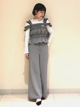「LILY BROWN（リリーブラウン）のアイテム（その他トップス）」を使った、kurumi kawagoeさん（レディース・155cm）の冬コーディネート