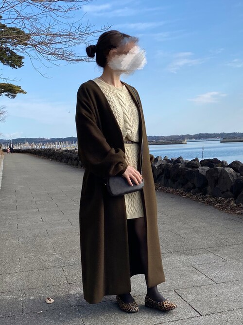 2way no collar belt coat