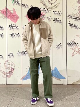 「coen（コーエン）のアイテム（ブルゾン）」を使った、coen しのぴーさん（メンズ・163cm）の冬コーディネート