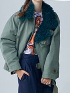 「Acne Studios（アクネストゥディオズ）のアイテム（ミリタリージャケット）」を使った、あんずさん（レディース・158cm）の秋コーディネート
