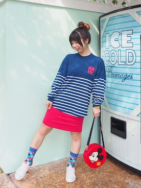 「マリンコーデ」｜「アイテム（雑貨/ホビー）」を使った、chie☻さん（レディース・159cm）の春コーディネート