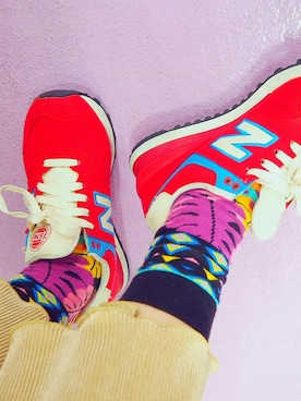 「New Balance」｜「アイテム（雑貨/ホビー）」を使った、chie☻さん（レディース・159cm）の冬コーディネート