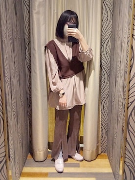 「秋のカフェオレコーデ」｜「アイテム（その他）」を使った、ありわさびさん（レディース・159cm）の秋コーディネート