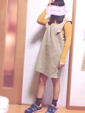 「韓国風コーデ」｜「アイテム（サロペット/オーバーオール）」を使った、Mii♡…さん（レディース・155cm）の冬コーディネート