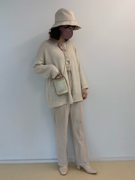 「nice claup」｜「アイテム（帽子）」を使った、miho【骨格ストレート/イエベ春】さん（レディース・161cm）の秋コーディネート