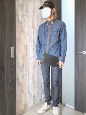 「JOHN LAWRENCE SULLIVAN（ジョンローレンスサリバン）のアイテム（キャップ）」を使った、coryneさん（メンズ・170cm）の夏コーディネート