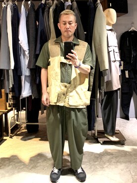 「TAIPEI」｜「アイテム（オールインワン・サロペット）」を使った、rechic clothing shopさん（メンズ・171cm）の春コーディネート
