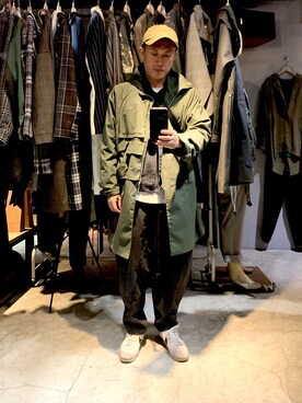 「TAIPEI」｜「アイテム（モッズコート）」を使った、rechic clothing shopさん（メンズ・171cm）の冬コーディネート
