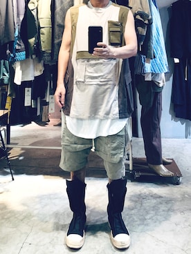 「RICK OWENS」｜「アイテム（その他トップス）」を使った、rechic clothing shopさん（メンズ・171cm）の夏コーディネート
