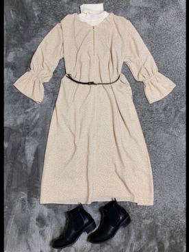 「GLOBAL WORK（グローバルワーク）のアイテム（ムートンコート）」を使った、nkgwtmkさん（レディース・158cm）の冬コーディネート