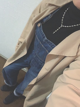 「SpRay（スプレイ）のアイテム（トレンチコート）」を使った、nkgwtmkさん（レディース・158cm）の冬コーディネート