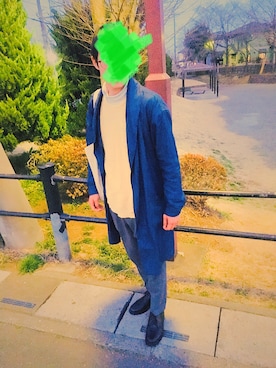 「HALHAM（ハルハム）のアイテム（その他アウター）」を使った、Tomoaki Hondaさん（メンズ・171cm）の春コーディネート