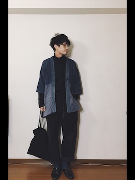 「45R（フォーティファイブアール）のアイテム（スウェット）」を使った、old_goldさん（メンズ・170cm）の冬コーディネート