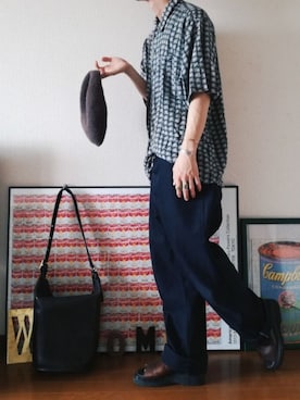 「レーヨンシャツ」｜「アイテム（アクセサリー）」を使った、old_goldさん（メンズ・170cm）の春コーディネート