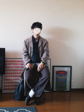 「リネンシャツ」｜「アイテム（その他アウター）」を使った、old_goldさん（メンズ・170cm）の春コーディネート