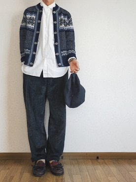 「Yves Saint Laurent（イヴサンローラン）のアイテム（パンツ）」を使った、old_goldさん（メンズ・170cm）の秋コーディネート