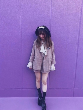 「へザー」｜「アイテム（その他シューズ）」を使った、Kanaさん（レディース・154cm）の秋コーディネート