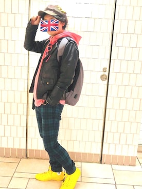 「ブラックウォッチ」｜うぉるさん/ねさこ＠アンポンタンのアンさん（メンズ・166cm）の春コーディネート