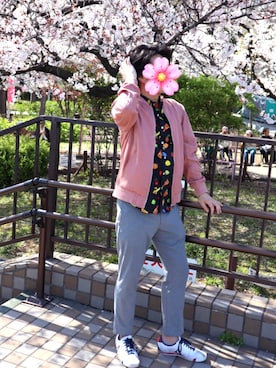 「グラニフ」｜「アイテム（ブルゾン）」を使った、うぉるさん/ねさこ＠アンポンタンのアンさん（メンズ・166cm）の春コーディネート