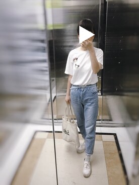 「ES（エス）のアイテム（パンツ）」を使った、Hivaさん（レディース・157cm）の夏コーディネート